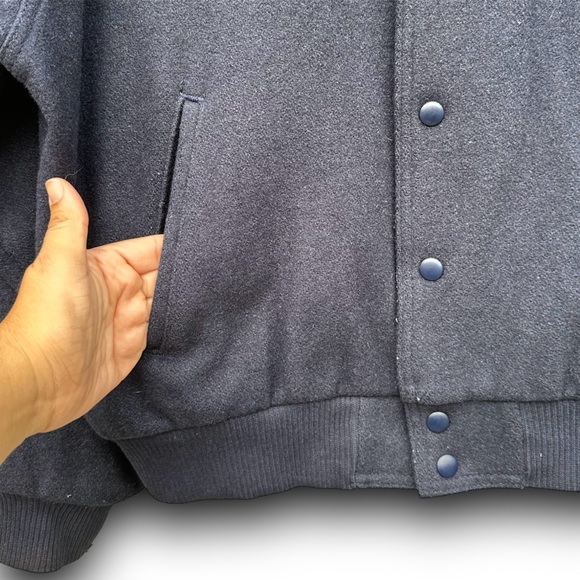 Vintage 90s ID Wear Roadway Triples Elite navy blue wool jacket - Picture 6 of 6